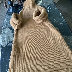 IR vintage avant garde futuristic camel funnel neck sweater size 1x